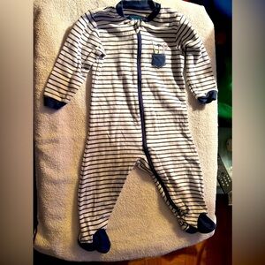Tuffy Striped Kids One Piece Pajama size 6mths